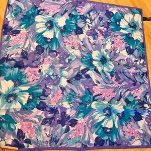 Floral Purple and Blue Women's Scarf